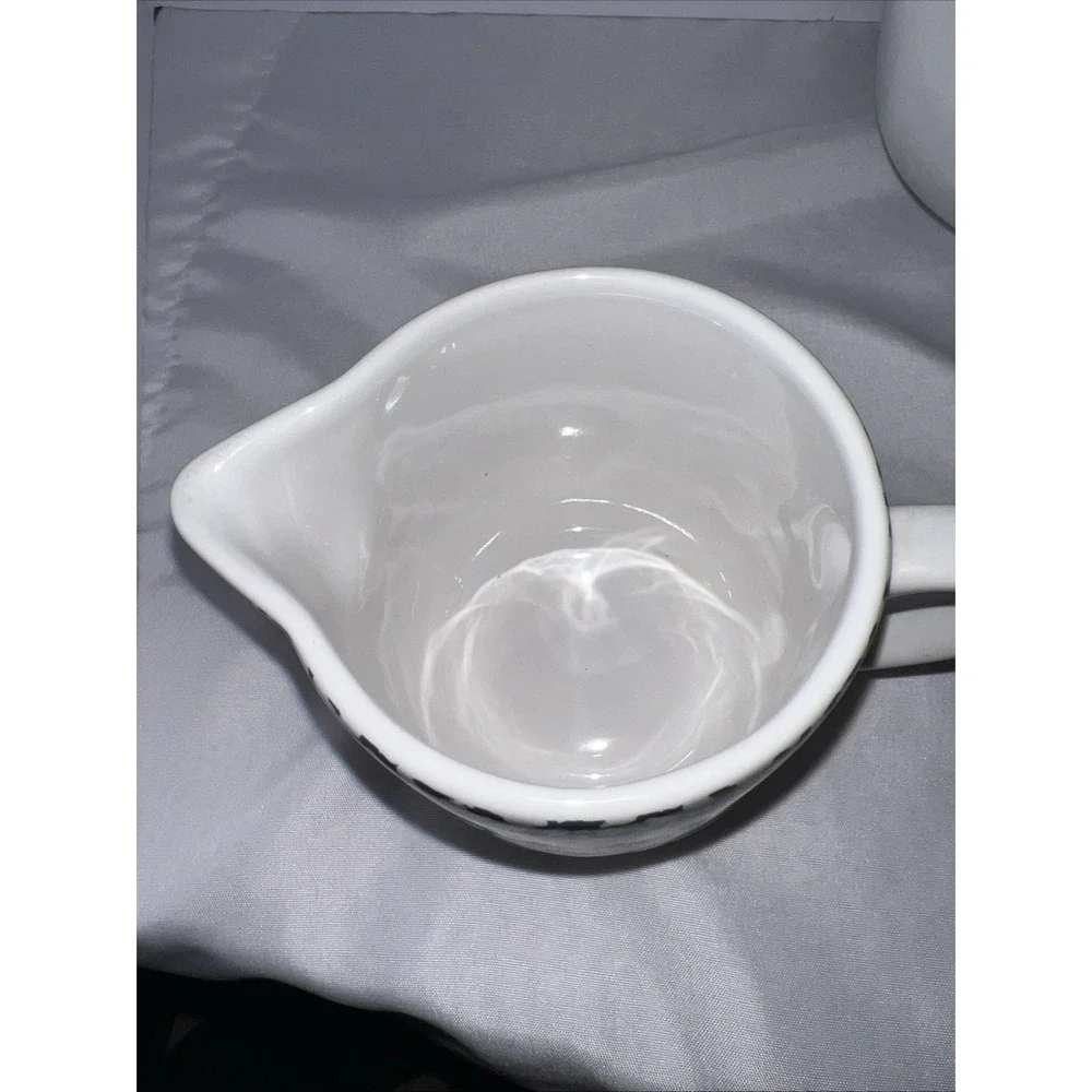 Corelle/ Jay Import Blue Heart Tea Pot Sugar & Creamer Set VTG 3 Piece